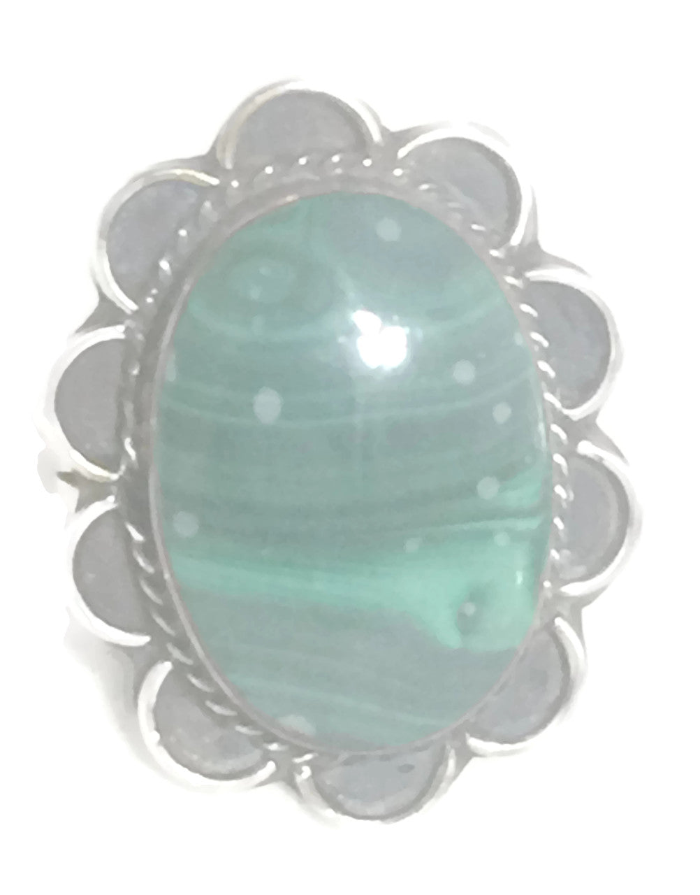 Navajo Malachite Ring Sterling Silver Size 6.50
