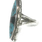 Navajo Ring Long Turquoise Sterling Silver Size 6.2