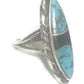 Navajo Ring Long Turquoise Sterling Silver Size 6.2