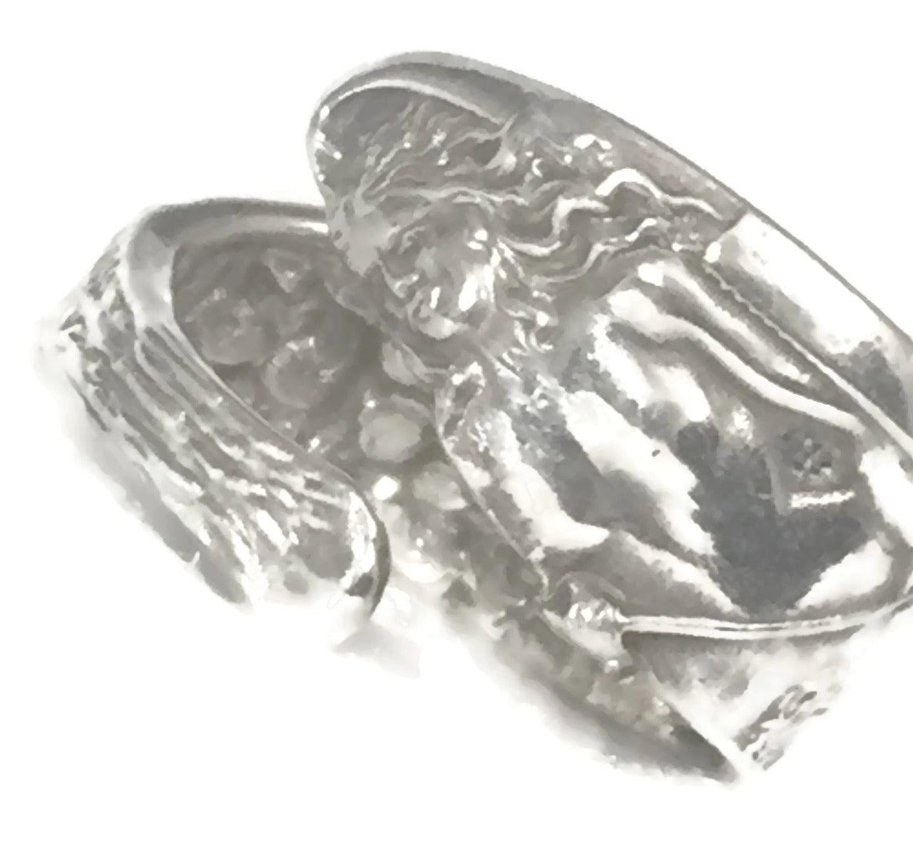 Spoon Naked Lady Ring Vintage Paddle Canoe Sterling Silver Size 7