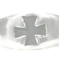Vintage Iron Cross Toe Ring  Sterling Silver Band Size   2