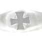 Vintage Iron Cross Toe Ring  Sterling Silver Band Size   2
