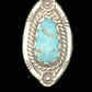 Navajo Turquoise Ring Sterling Silver Size 7.5
