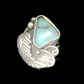Turquoise Ring Vintage Southwest Sterling Silver Ring Size 5.25