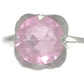 Vintage Pink Flower Ring Sterling Silver Size 7.50
