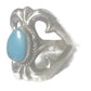 Navajo Turquoise Ring Sandcast Vintage Sterling Silver Southwest Size 8.50
