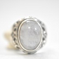 moonstone ring cigar band design women sterling silver  Size 6